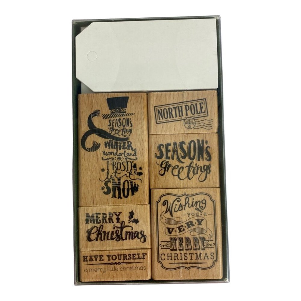 Christmas Rubber Stamp and tag kit NEW